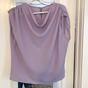 Purple Cowl Neck SHEIN Top